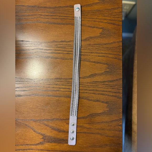 Silver Grey Studded Wrap Bracelet - Picture 4 of 5